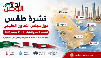 طقس الخليج الأسبوع المقبل 5–11 سبتمبر 2026 | نداء الوطن