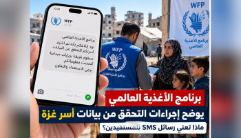 برنامج الأغذية العالمي يوضح إجراءات التحقق من بيانات أسر غزة.. ماذا تعني رسائل SMS للمستفيدين؟