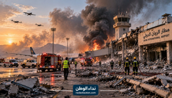 انفجارات تهز المكلا بعد استهداف مطار الريان بمسيّرات.. وتصعيد يطال عدن وتعز وشبوة