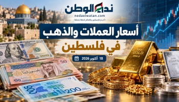 أسعار العملات والذهب والفضة في فلسطين اليوم الأحد 18 أكتوبر 2026.. الدولار والدينار مقابل الشيكل