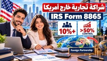 الشراكة التجارية خارج أمريكا Form 8865: نسب 10% و50% وتحويل الأموال والممتلكات