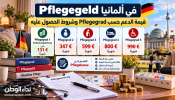 Pflegegeld في ألمانيا: قيمة الدعم حسب Pflegegrad وشروط الحصول عليه