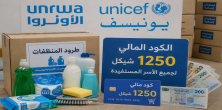 توزيع مساعدات الأنروا واليونسيف: تفاصيل طرود المنظفات والكود المالي 1250 شيكل لجميع الأسر