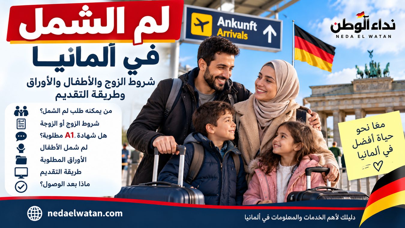 لم الشمل في ألمانيا: شروط الزوج والأطفال والأوراق وطريقة التقديم