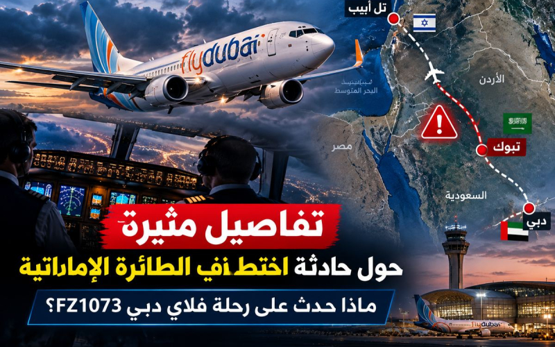 تفاصيل مثيرة حول حادثة اختطاف الطائرة الإماراتية المشتبه بها.. ماذا حدث على رحلة فلاي دبي إلى تل أبيب؟