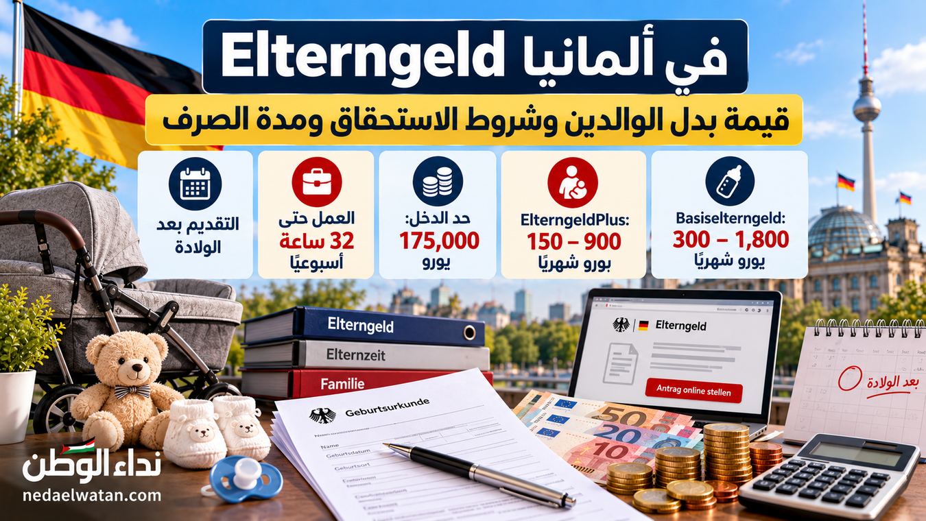 Elterngeld في ألمانيا: قيمة بدل الوالدين وشروط الاستحقاق ومدة الصرف