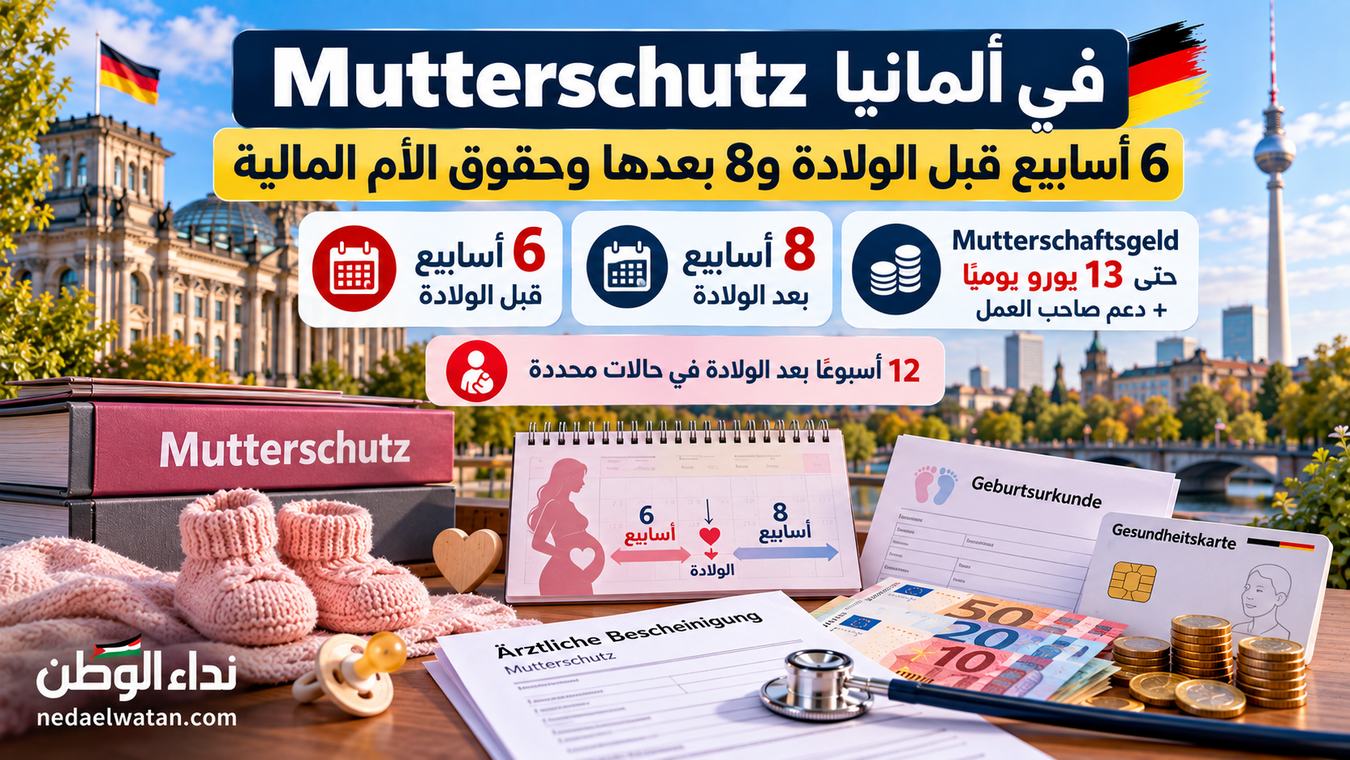 Mutterschutz في ألمانيا: 6 أسابيع قبل الولادة و8 بعدها وحقوق الأم المالية