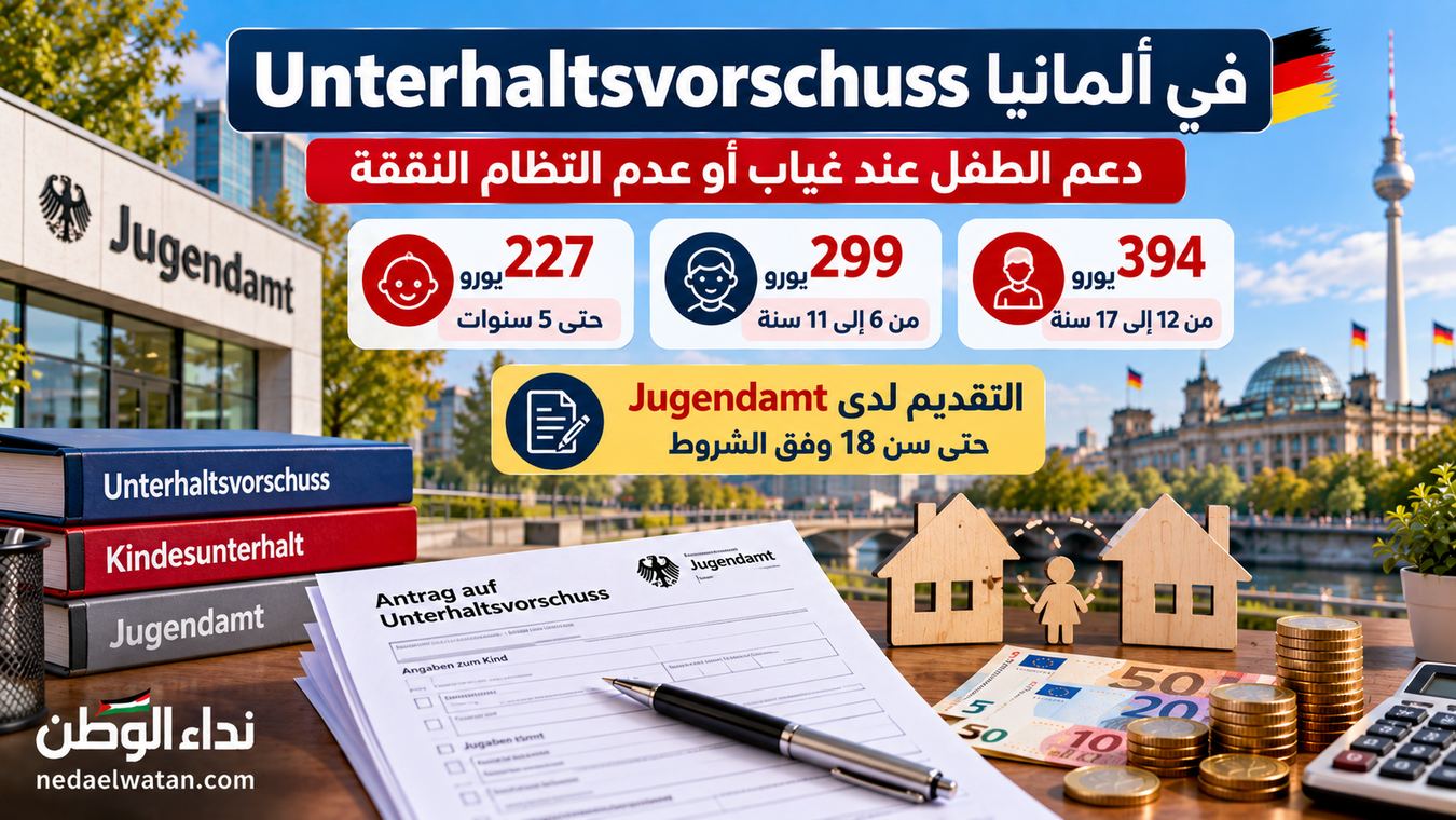 Unterhaltsvorschuss في ألمانيا: دعم الطفل عند غياب النفقة وشروط الاستحقاق