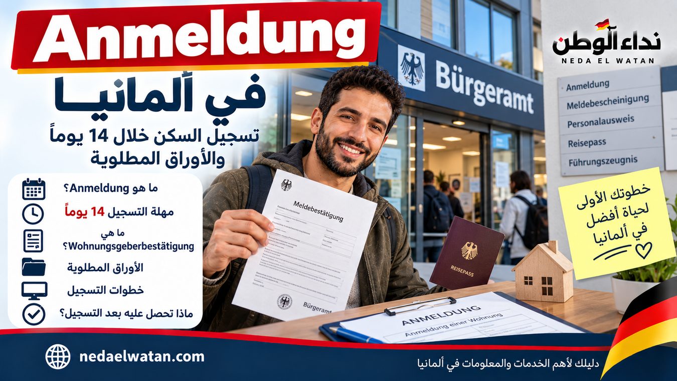 Anmeldung في ألمانيا: تسجيل السكن خلال 14 يومًا والأوراق المطلوبة