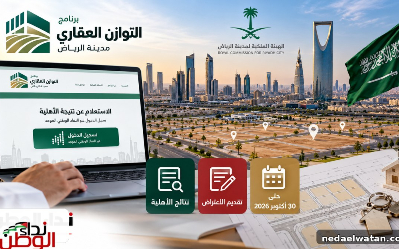 نتائج التوازن العقاري 2026 في الرياض.. رابط الاستعلام والاعتراض وشروط الأهلية