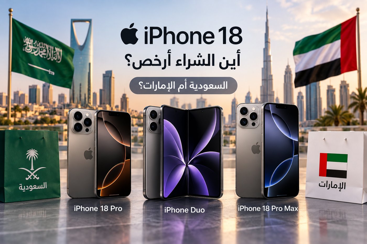 أسعار iPhone 18 Pro وiPhone Duo في السعودية والإمارات.. أين الشراء أرخص؟