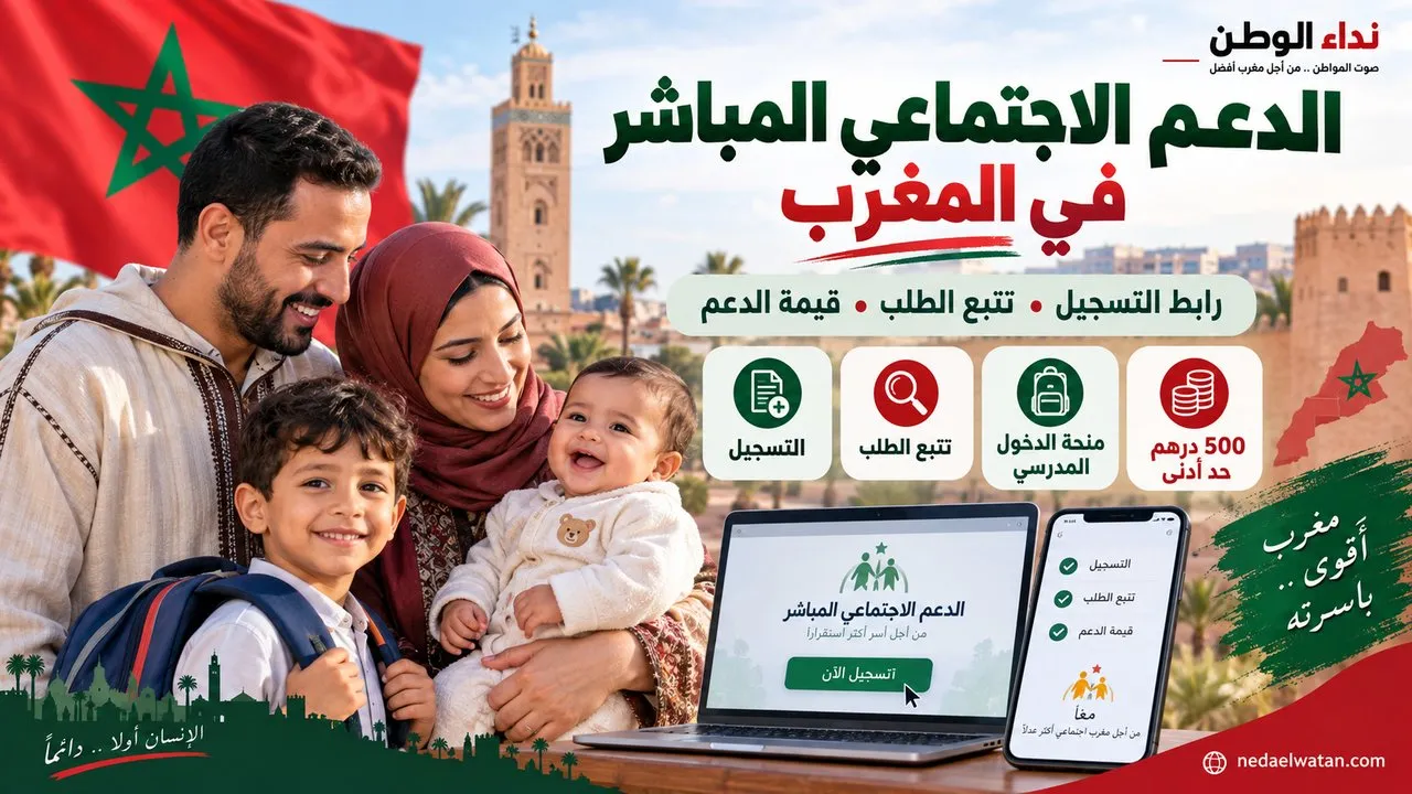الدعم الاجتماعي المباشر في المغرب: رابط التسجيل وتتبع الطلب وقيمة الدعم