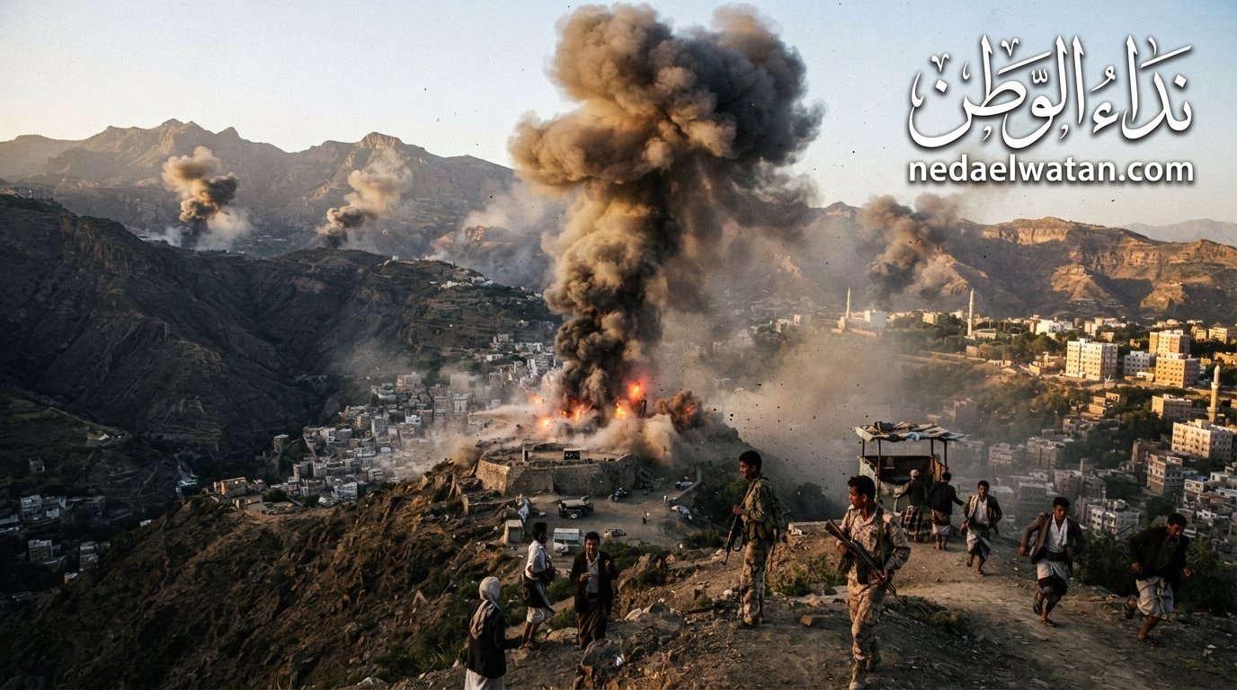 غارات مكثفة تدك مواقع الحوثيين في تعز.. واشتباكات عنيفة على عدة جبهات
