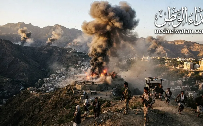غارات مكثفة تدك مواقع الحوثيين في تعز.. واشتباكات عنيفة على عدة جبهات