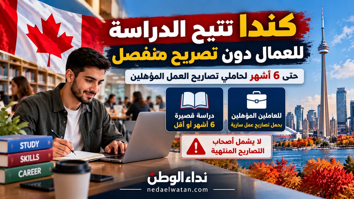 كندا تسمح للعمال الأجانب بالدراسة دون تصريح منفصل.. 6 أشهر للتأهيل وتطوير المهارات