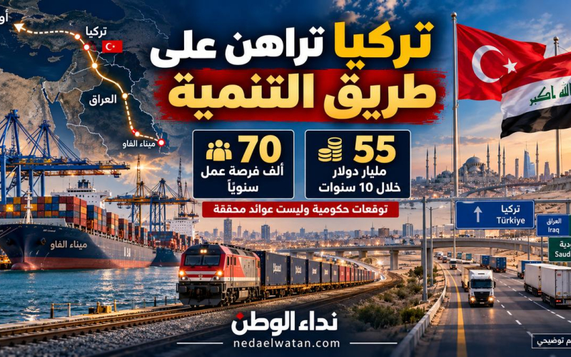 تركيا تراهن على طريق التنمية: 55 مليار دولار و70 ألف فرصة عمل سنويًا.. ما دور العراق والسعودية؟