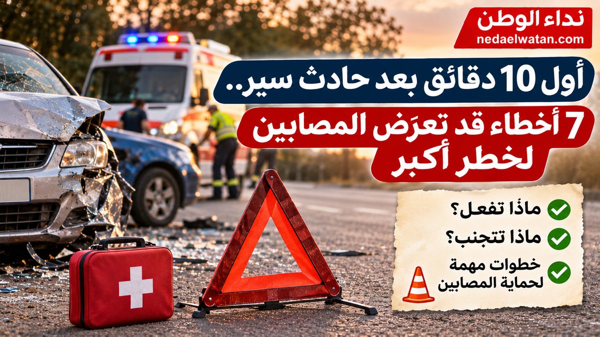 أول 10 دقائق بعد حادث سير.. 7 أخطاء قد تعرّض المصابين لخطر أكبر