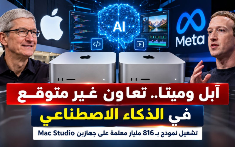 آبل وميتا تفاجئان عالم التكنولوجيا.. تشغيل ذكاء اصطناعي بـ816 مليار معلمة على جهازين مكتبيين