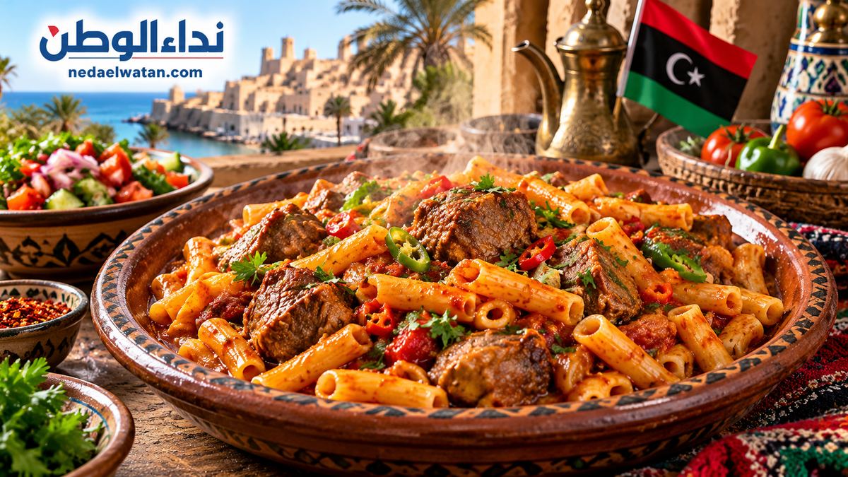 المبكبكة الليبية باللحم.. سر المكرونة التي تُطهى في الصلصة وتخطف القلوب من أول لقمة
