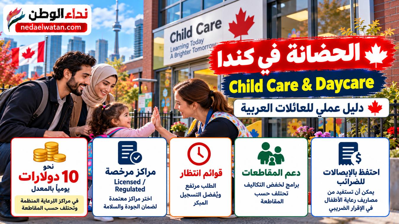 الحضانة في كندا للقادم الجديد: Child Care وDaycare والتكاليف والدعم الحكومي