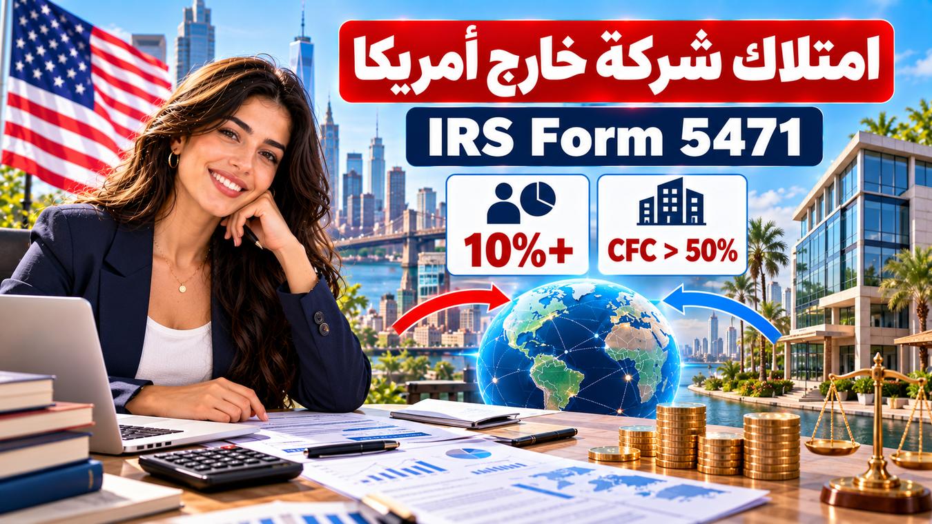 امتلاك شركة خارج أمريكا Form 5471: نسبة 10% وCFC والعقوبات