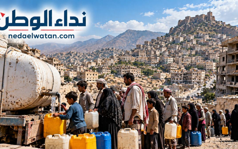 تعز تختنق.. المياه تنخفض للنصف والأسعار تتضاعف وتحذير أممي من انهيار المستشفيات