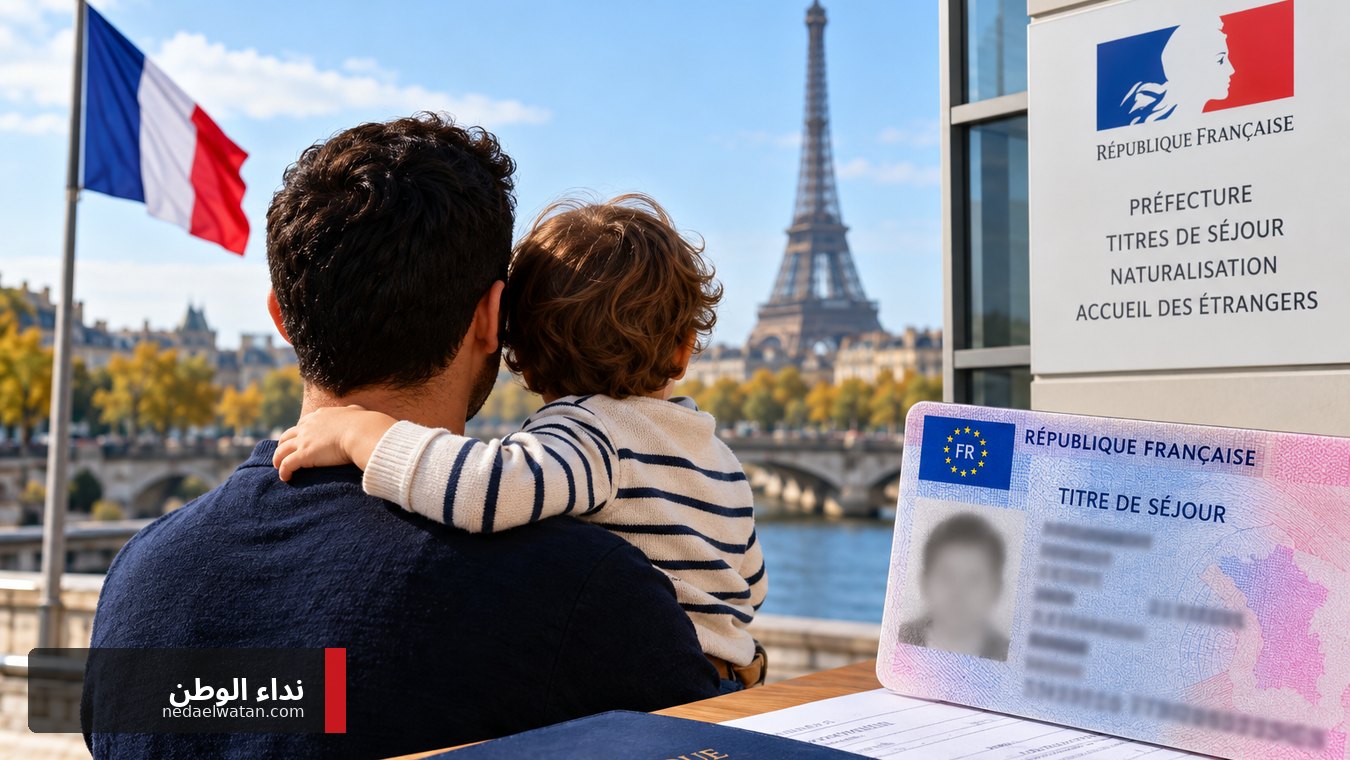 إقامة والد طفل فرنسي في فرنسا: شروط Vie privée et familiale وANEF وبطاقة 10 سنوات
