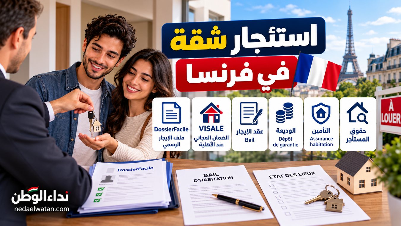 استئجار شقة في فرنسا: DossierFacile وVisale والعقد والوديعة وحقوق المستأجر